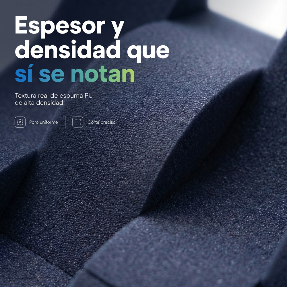 40 Paneles Acústicos Tipo Cuña 3d 10 x 25 x 5.50 cm Decorativos Alta Densidad