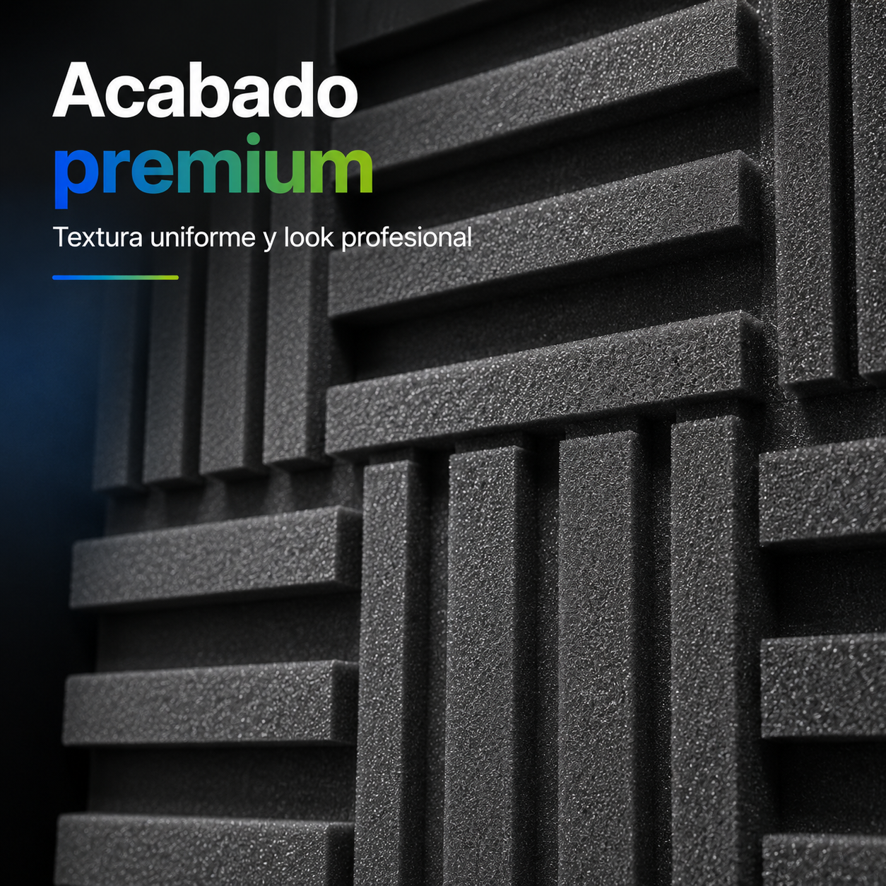 40 Pack Panel Acústico Lambrin 20x20x3.50 cm Espuma Acustikap