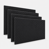 04 pack Panel Gigante Premium Ondulado 120x200 Cm Espuma Acústica