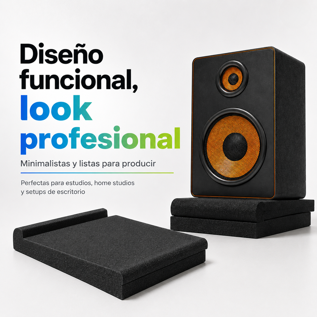 15 x 20 x 5 cm Panel Acústico Acustikap Base Monitor 02 Pzs