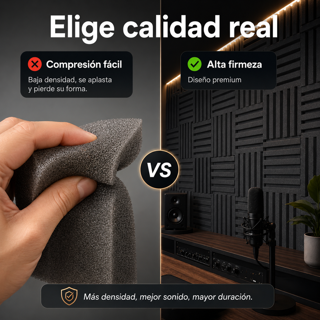 20 Pack Panel Lambrin Decorativo 20x20x3.50 De Espuma Acústica