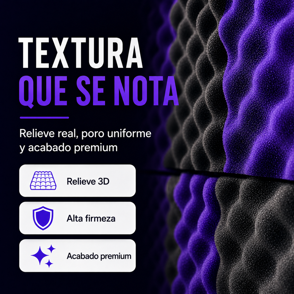 20 Paneles Premium Ondulados 20x20x3.5 Cm Espuma Acústica