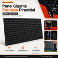 01 pza Panel Gigante Premium Piramidal 120x200x5 Cm Espuma Acústica