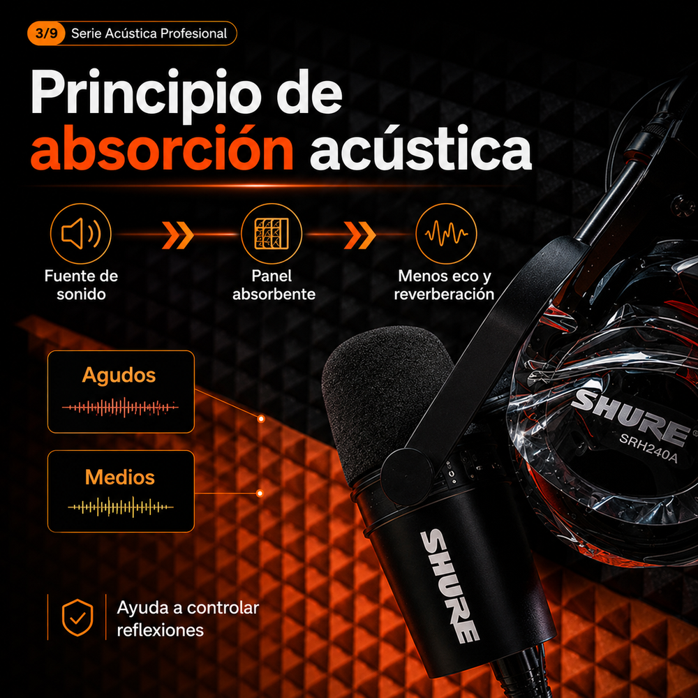 06 Pack Panel Gigante Premium Piramidal 120x200x5 Cm Espuma Acústica