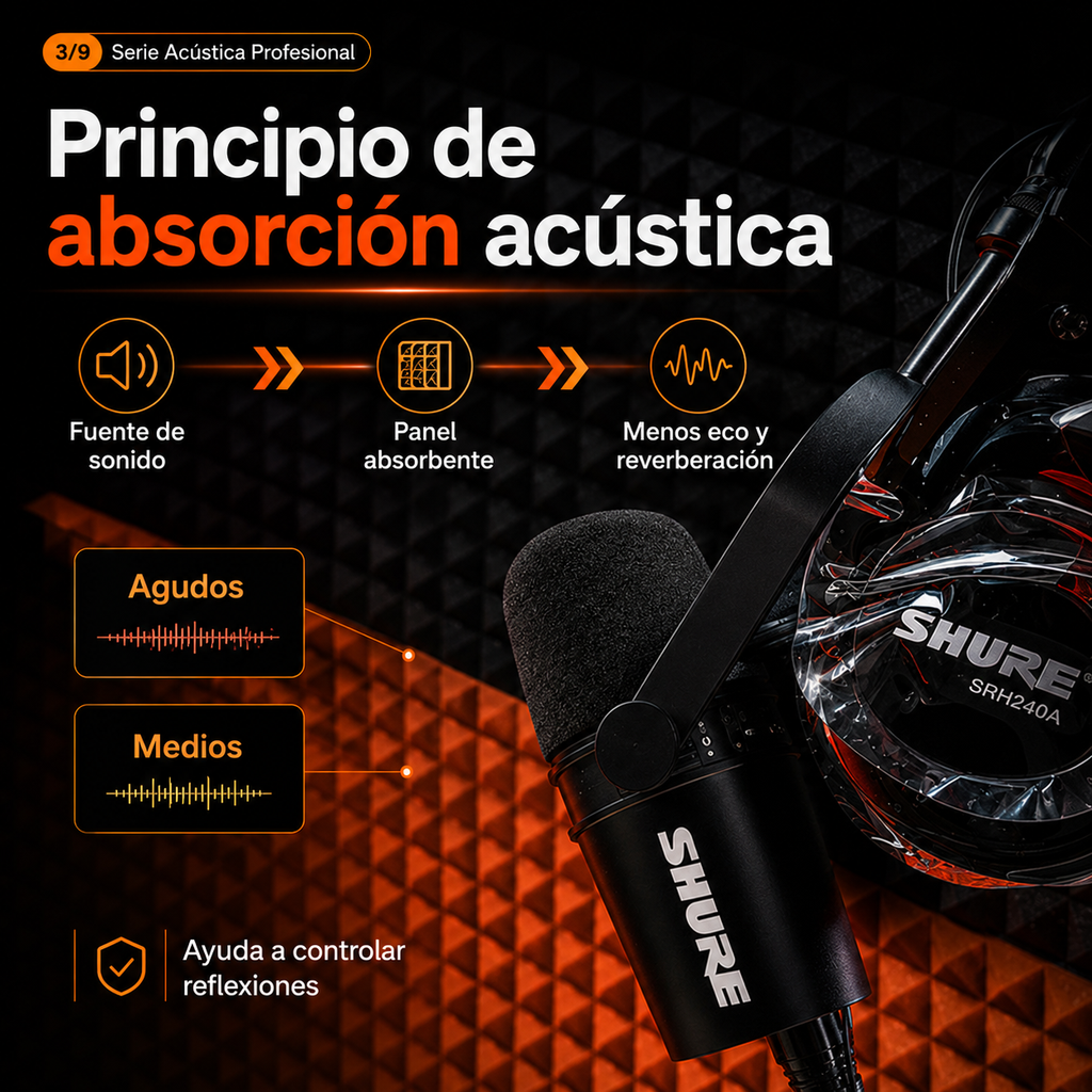 01 pza Panel Gigante Premium Piramidal 120x200x5 Cm Espuma Acústica