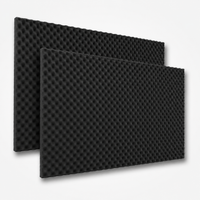 02 pack Panel Gigante Premium Ondulado 120x200 Cm Espuma Acústica