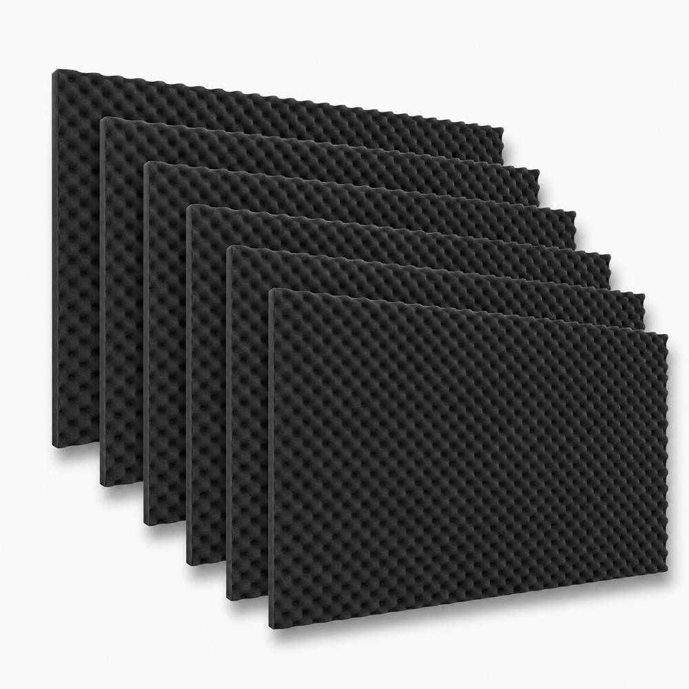 06 pack Panel Gigante Premium Ondulado 120x200 Cm Espuma Acústica
