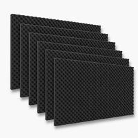 06 pack Panel Gigante Premium Ondulado 120x200 Cm Espuma Acústica