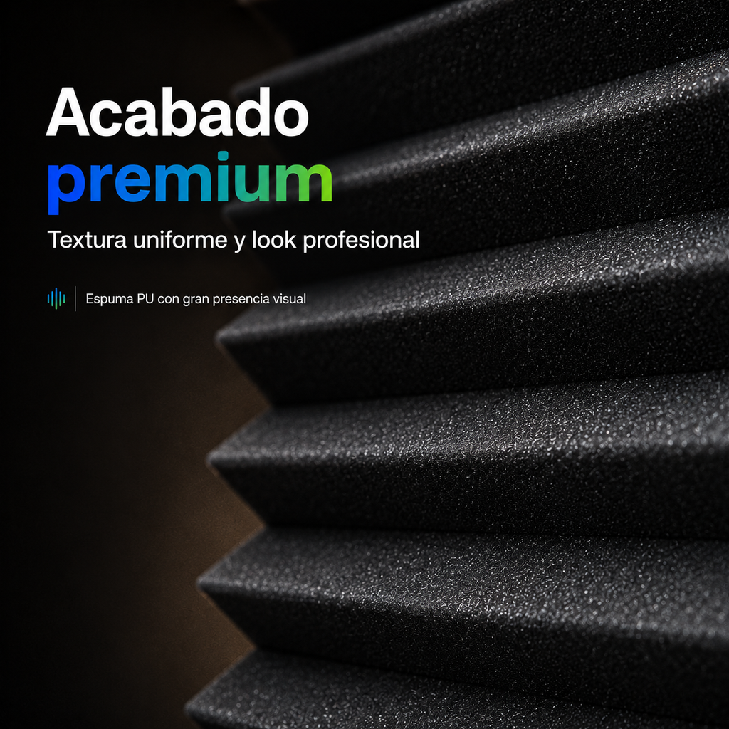 01 pz Panel Grande Premium Peine 60 X 60 X 05 Cm Espuma Acústica
