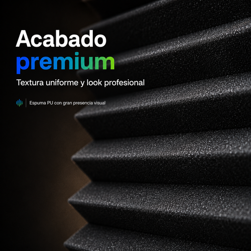 01 pz Panel Grande Premium Peine 60 X 60 X 05 Cm Espuma Acústica
