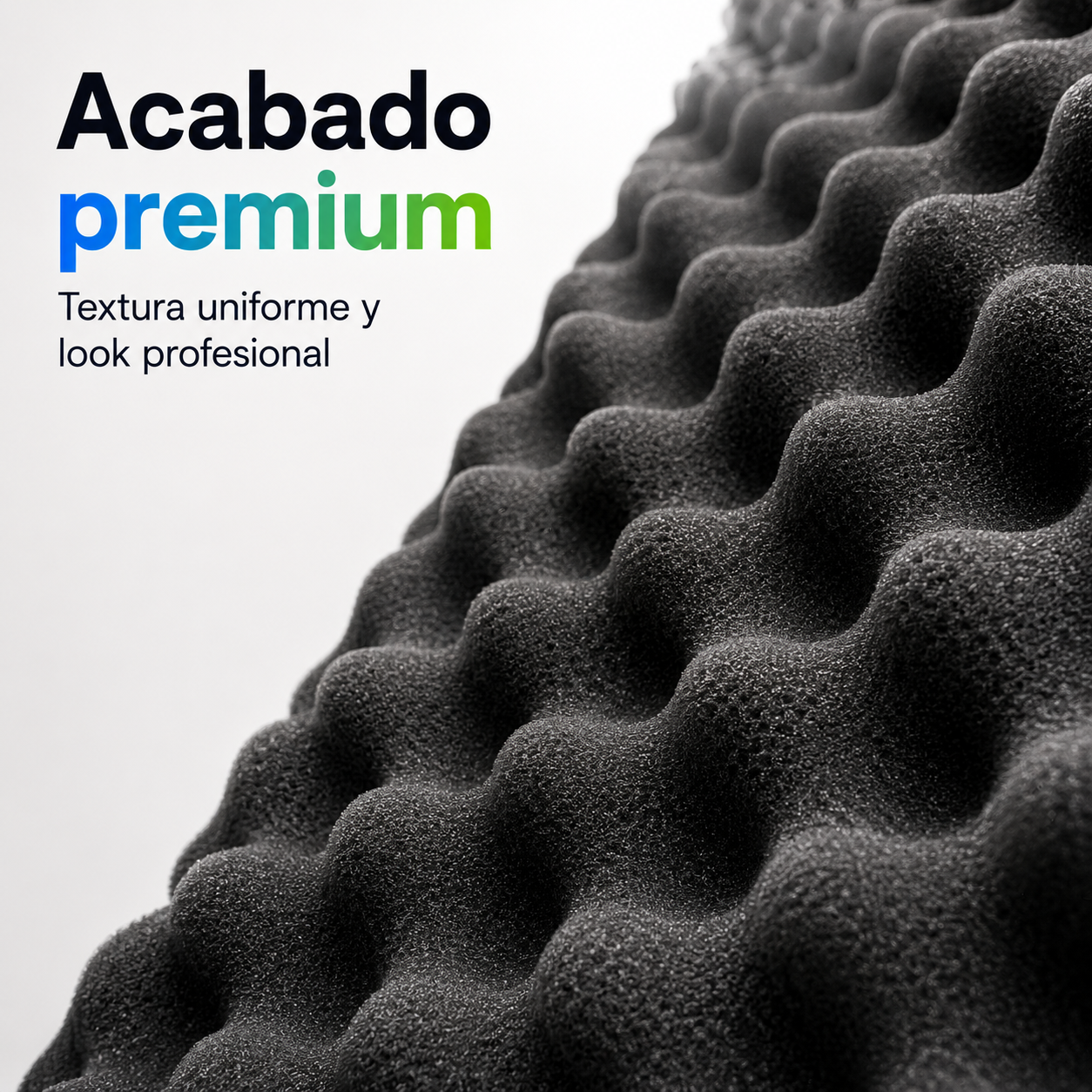 02 pack Panel Gigante Premium Ondulado 120x200 Cm Espuma Acústica