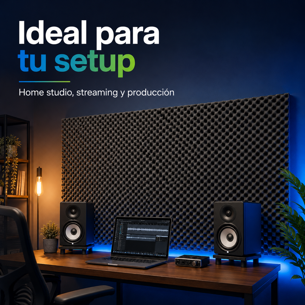 02 pack Panel Gigante Premium Ondulado 120x200 Cm Espuma Acústica
