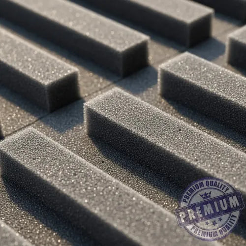 06 Pack Paneles Acústicos Lambrin Lineal 1m Acustikap Gris Oscuro