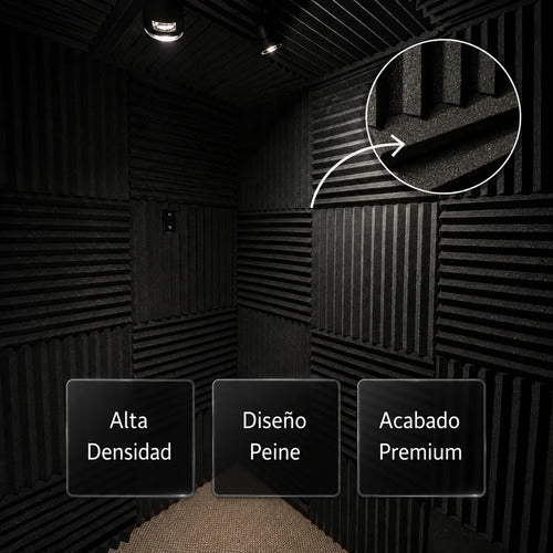 01 pz Panel Grande Premium Peine 60 X 60 X 05 Cm Espuma Acústica