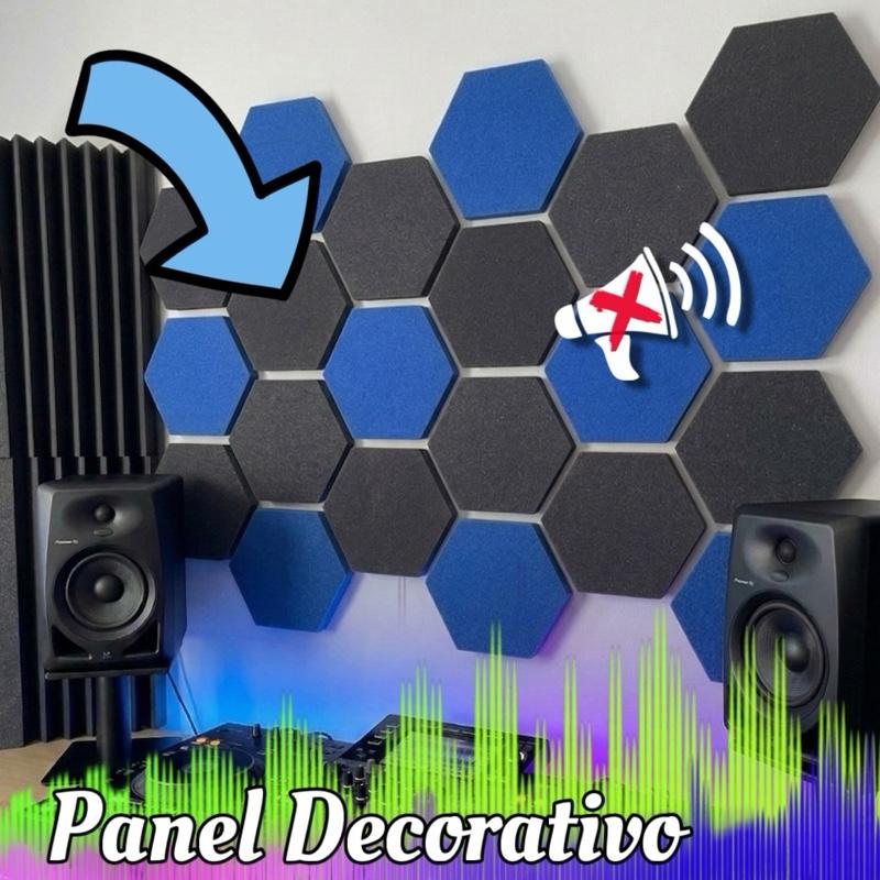 12 Pack Panel Hexagonal Premium 20x23x2.5cm Espuma Acústica